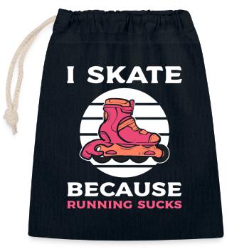 Rollschuhlaufen Rollschuhe Inline-Skates - Verschließbarer Geschenkbeutel aus Baumwolle (25x30cm) - Navy - Vorne
