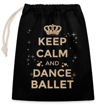 Danseuse de ballet fille danse de ballet dictons - Sac cadeau en coton avec cordon (25 x 30 cm) - noir - Devant