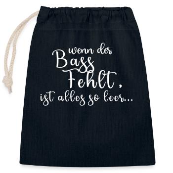 Si la basse manque, tout est si vide - - Sac cadeau en coton avec cordon (25 x 30 cm) - bleu marine - Devant