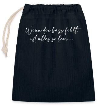 Si la basse manque, tout est si vide - - Sac cadeau en coton avec cordon (25 x 30 cm) - bleu marine - Devant