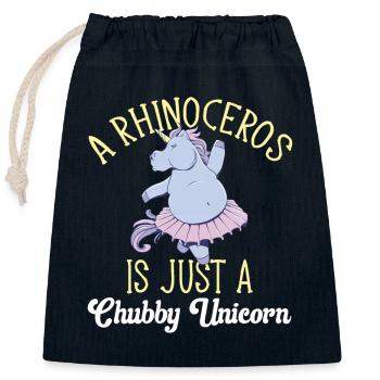 Rhino Rhino Licorne - Sac cadeau en coton avec cordon (25 x 30 cm) - bleu marine - Devant