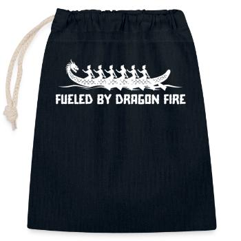 Alimenté par Dragon Fire Dragon Boat - Sac cadeau en coton avec cordon (25 x 30 cm) - bleu marine - Devant
