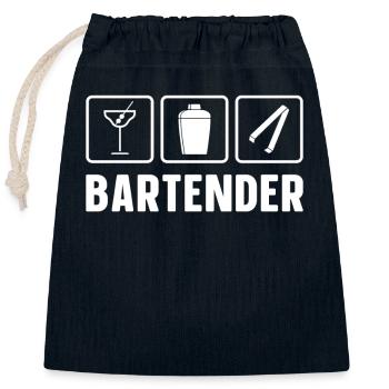 Bartender Mixologist Bartender - Verschließbarer Geschenkbeutel aus Baumwolle (25x30cm) - Navy - Vorne