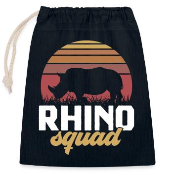 Rhino Rhino Licorne - Sac cadeau en coton avec cordon (25 x 30 cm) - bleu marine - Devant