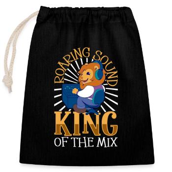 Un son solide - ingénieur du son - Sac cadeau en coton avec cordon (25 x 30 cm) - noir - Devant