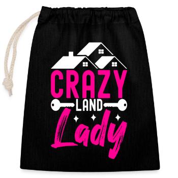 Pendaison de crémaillère des propriétaires - Sac cadeau en coton avec cordon (25 x 30 cm) - noir - Devant