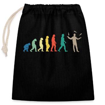 Bartender Mixologist Evolution - Closable cotton gift bag (25x30cm) - black - Front