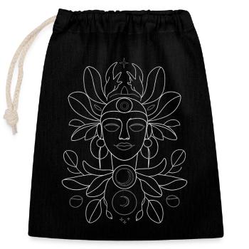 Mayan Deity Mayan Mythology Ix Chel - Closable cotton gift bag (25x30cm) - black - Front