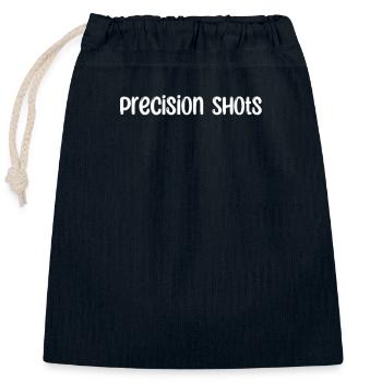 Billard - Tirs de précision - Sac cadeau en coton avec cordon (25 x 30 cm) - bleu marine - Devant