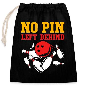 Bowling Bowler Bowling Skittles Bowling Ball - Closable cotton gift bag (25x30cm) - black - Front