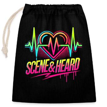 Emo Revival and Alternative Fashion for Scene Kids - Closable cotton gift bag (25x30cm) - black - Front
