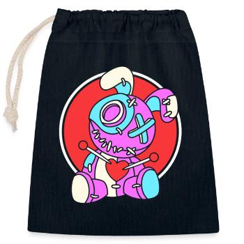 Voodoo - Closable cotton gift bag (25x30cm) - navy - Front