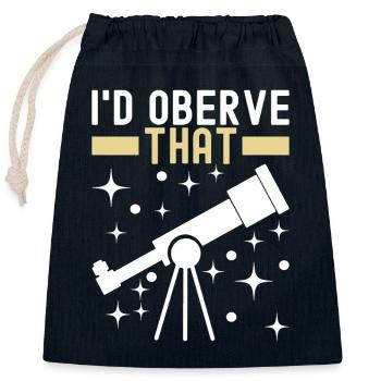 Astronom Astronomie - Verschließbarer Geschenkbeutel aus Baumwolle (25x30cm) - Navy - Vorne