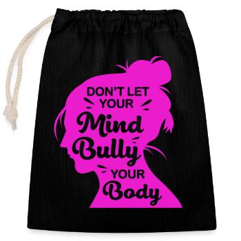 Positivité corporelle - Sac cadeau en coton avec cordon (25 x 30 cm) - noir - Devant