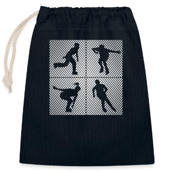 Inline-Skating Rollerskates Inline-Skater - Verschließbarer Geschenkbeutel aus Baumwolle (25x30cm) - Navy - Vorne