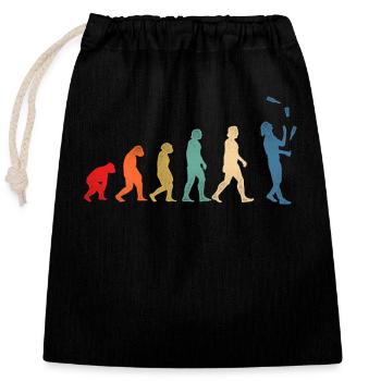 Bartender Mixologist Evolution - Verschließbarer Geschenkbeutel aus Baumwolle (25x30cm) - Schwarz - Vorne