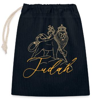 Rastafari Kultur Christentum Rasta Löwe von Juda - Verschließbarer Geschenkbeutel aus Baumwolle (25x30cm) - Navy - Vorne