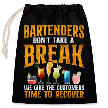 Bartender Mixologist Bartenders - Verschließbarer Geschenkbeutel aus Baumwolle (25x30cm) - Schwarz - Vorne