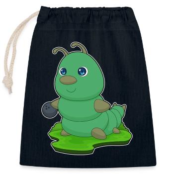 Caterpillar Bowling Boule de bowling - Sac cadeau en coton avec cordon (25 x 30 cm) - bleu marine - Devant