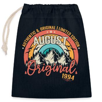 Août 1994 Août anniversaire 1994 Août - Sac cadeau en coton avec cordon (25 x 30 cm) - bleu marine - Devant
