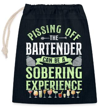 Bartender Mixologist Pissing Off - Verschließbarer Geschenkbeutel aus Baumwolle (25x30cm) - Navy - Vorne