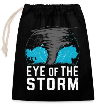 Experience the fascinating world of tornado hunting - Closable cotton gift bag (25x30cm) - black - Front