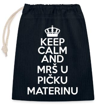 Balkan Vicevi Mrs u pm, ExYu Shirt Geschenk Srbija - Verschließbarer Geschenkbeutel aus Baumwolle (25x30cm) - Navy - Vorne