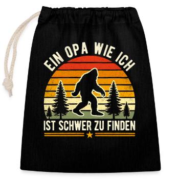 Opa Großvater, Ein Opa Wie Ich, Bigfoot - Verschließbarer Geschenkbeutel aus Baumwolle (25x30cm) - Schwarz - Vorne