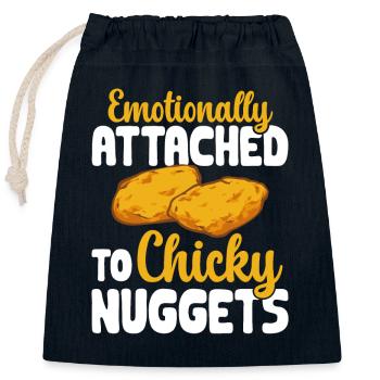 Chicken Nugget Lover Chicken Nuggets - Closable cotton gift bag (25x30cm) - navy - Front