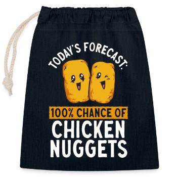 Chicken Nugget Lover Chicken Nuggets - Closable cotton gift bag (25x30cm) - navy - Front
