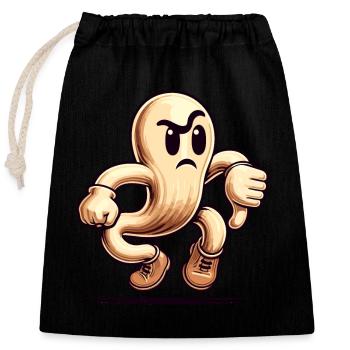 Cool Ghost Funny Halloween Party Thumbs Down - Verschließbarer Geschenkbeutel aus Baumwolle (25x30cm) - Schwarz - Vorne
