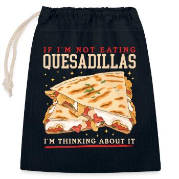 Quesadilla Tortilla Quesadillas Gift - Closable cotton gift bag (25x30cm) - navy - Front