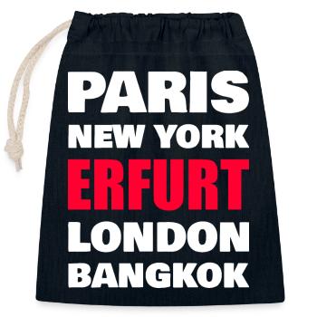 Erfurt Stadt  - Verschließbarer Geschenkbeutel aus Baumwolle (25x30cm) - Navy - Vorne