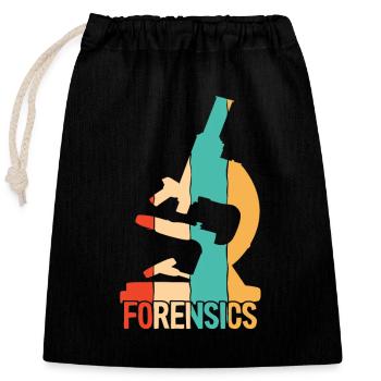 Psychologie rétro Criminalistique numérique - Sac cadeau en coton avec cordon (25 x 30 cm) - noir - Devant