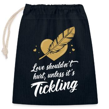 Raising awareness of domestic violence - Closable cotton gift bag (25x30cm) - navy - Front