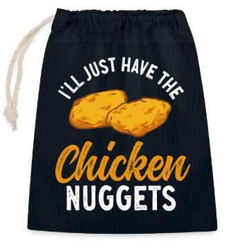 Chicken Nugget Lover Chicken Nuggets - Closable cotton gift bag (25x30cm) - navy - Front