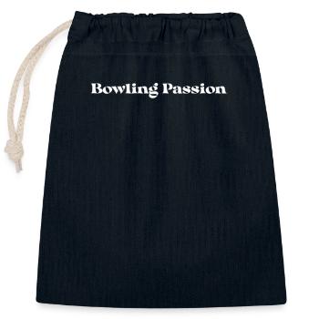 Bowling - Bowling Passion - Verschließbarer Geschenkbeutel aus Baumwolle (25x30cm) - Navy - Vorne