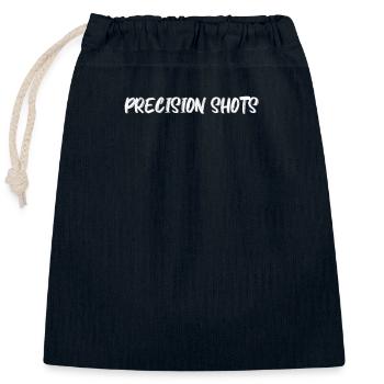 Billard - Tirs de précision - Sac cadeau en coton avec cordon (25 x 30 cm) - bleu marine - Devant