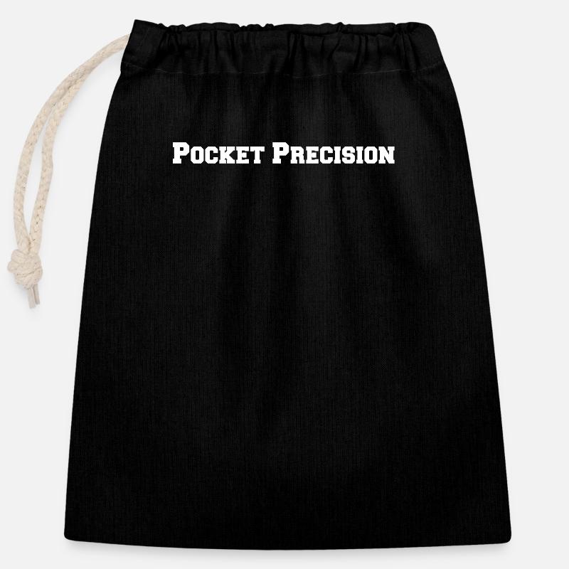 Billard - Pocket Precision - Sac cadeau en coton avec cordon (25 x 30 cm) - noir