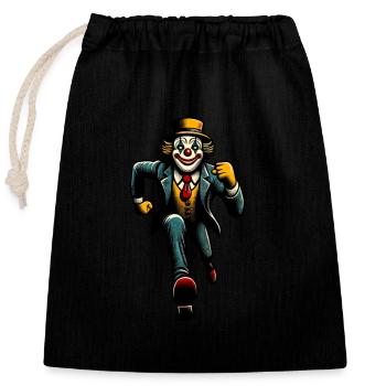 Halloween Costume Décoration Spooky Party Design - Sac cadeau en coton avec cordon (25 x 30 cm) - noir - Devant