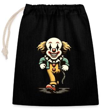 Halloween Costume Décoration Spooky Party Design - Sac cadeau en coton avec cordon (25 x 30 cm) - noir - Devant