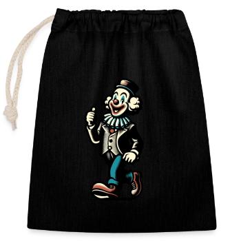 Halloween Costume Décoration Spooky Party Design - Sac cadeau en coton avec cordon (25 x 30 cm) - noir - Devant