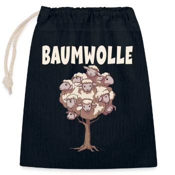 Baumwolle Schafe für einen Schafliebhaber - Verschließbarer Geschenkbeutel aus Baumwolle (25x30cm) - Navy - Vorne