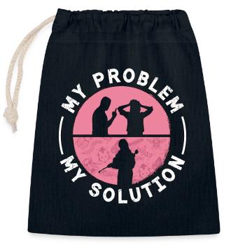 Pest Control Officer My Problem My Pictogram Mom - Verschließbarer Geschenkbeutel aus Baumwolle (25x30cm) - Navy - Vorne