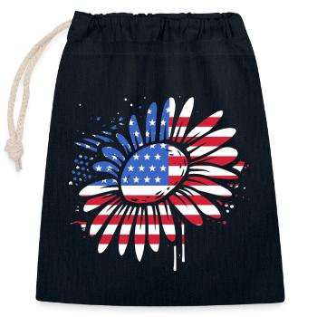 Vierter Juli Nationalfarben Nationalfeiertag USA - Verschließbarer Geschenkbeutel aus Baumwolle (25x30cm) - Navy - Vorne