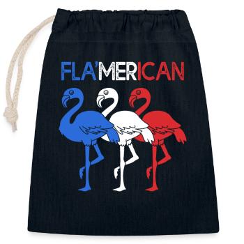 Vierter Juli Nationalfarben Nationalfeiertag USA - Verschließbarer Geschenkbeutel aus Baumwolle (25x30cm) - Navy - Vorne