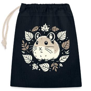 Design américain Pika Lover pour Pika - Sac cadeau en coton avec cordon (25 x 30 cm) - bleu marine - Devant