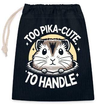 Design américain Pika Lover pour Pika - Sac cadeau en coton avec cordon (25 x 30 cm) - bleu marine - Devant