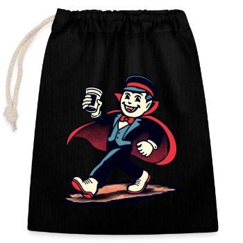 Rétro Vintage Vampire Style Halloween Costume Décoration - Sac cadeau en coton avec cordon (25 x 30 cm) - noir - Devant