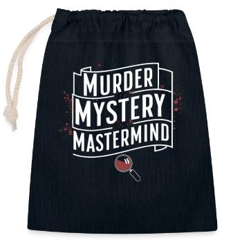 Meurtre Mystère Tenue De Dîner, Fête, Scène De Crime - Sac cadeau en coton avec cordon (25 x 30 cm) - bleu marine - Devant